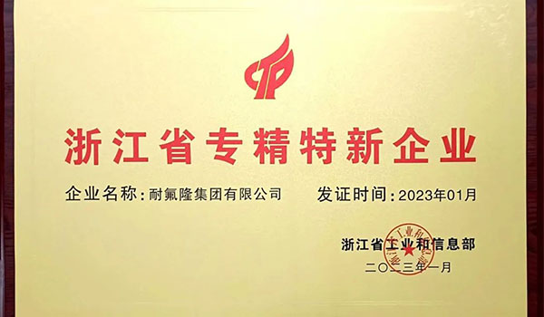 耐氟隆集團(tuán)榮獲“專(zhuān)精特新”榮譽(yù)稱(chēng)號(hào)